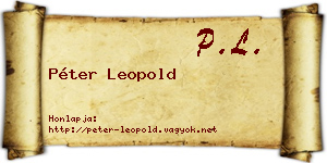 Péter Leopold névjegykártya