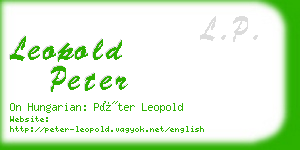 leopold peter business card